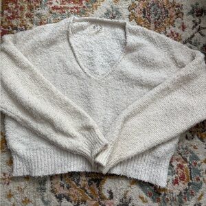 We The Free Cream V-Neck Sweater
